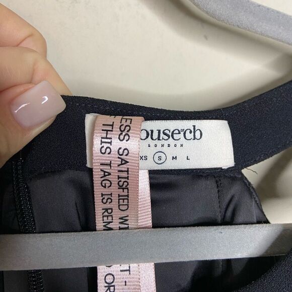 NWOT House Of Cb Martinez Maxi Black Skirt Cut Out Size S - Picture 10 of 12